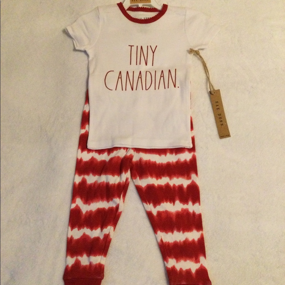 Rae Dunn Tiny Canadian Pajama Set 2T